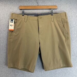 Dockers Smart 360 Flex Chino Shorts Zipper Pocket Khaki Tan‎ Mens 40 x 10 NWT